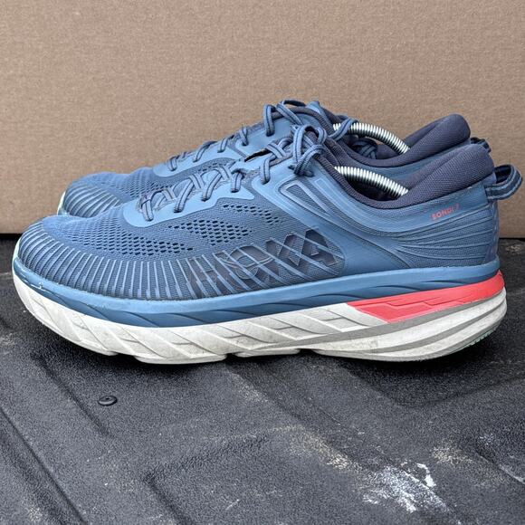 Hoka One One‎ Bondi 7 Shoes Mens Size 12.5 Running Athletic Max Cushion Comfort main image 10